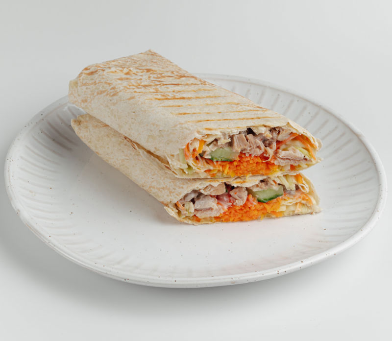 Шаверма с курицей и мороковью по-корейски