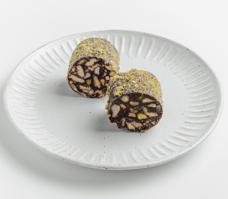 Шоколадная колбаса фисташковая